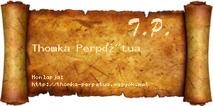 Thomka Perpétua névjegykártya